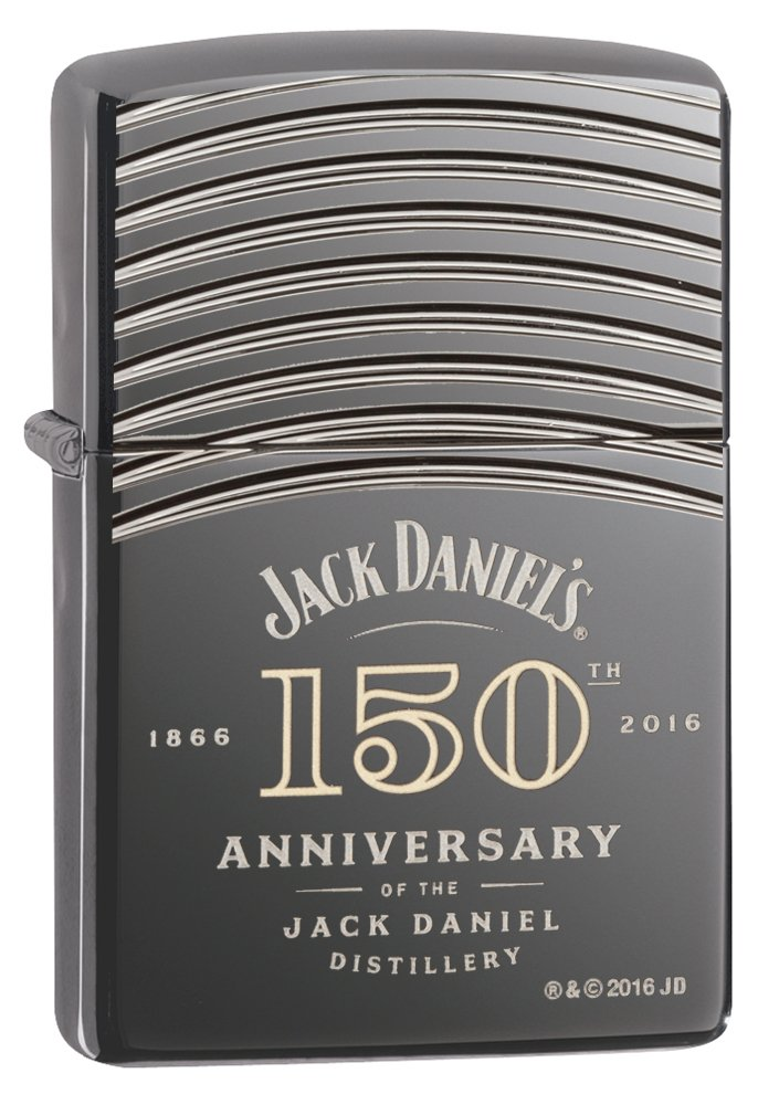 Zippo Jack Daniel's 150th Anniversary Armor Black Ice Windproof Lighter | 29189