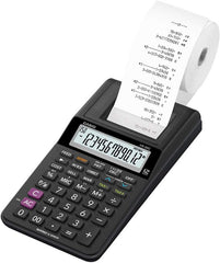 Casio HR-8RC-BK 12-Digit Mini Printing Calculator Black | HR-8RC-BK-DC