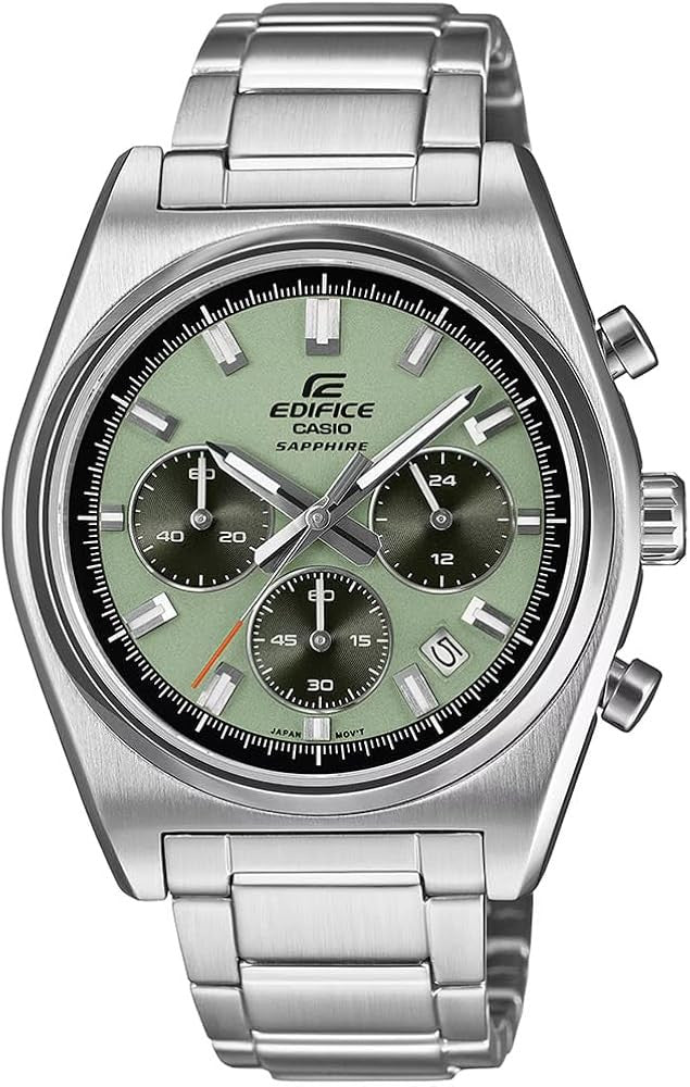 Casio Edifice Men Chronograph Watch - Green Silver | EFB-730D-3AVUDF
