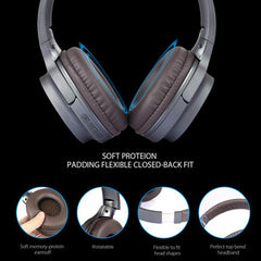 DRUMS Wireless AZ17 Over The Ear Noise Cancellation HD Sound Extra Bass 3D Stereo Bluetooth Headphones with inbuilt mic and Memory Card Drive