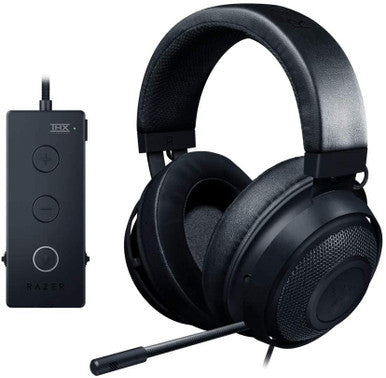 Razer Kraken Tournament Edition THX 7.1 Surround Sound Gaming Headset: Retractable Noise Cancelling Mic - USB DAC -  For PC, PS4, PS5, Nintendo Switch, Xbox One, Xbox Series X & S, Mobile – Black - RAZ0402051100R3U1
