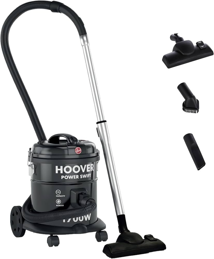 Hoover Power Swift Compact Drum Vacuum 1700W 15L - Black | HT85-T0-ME