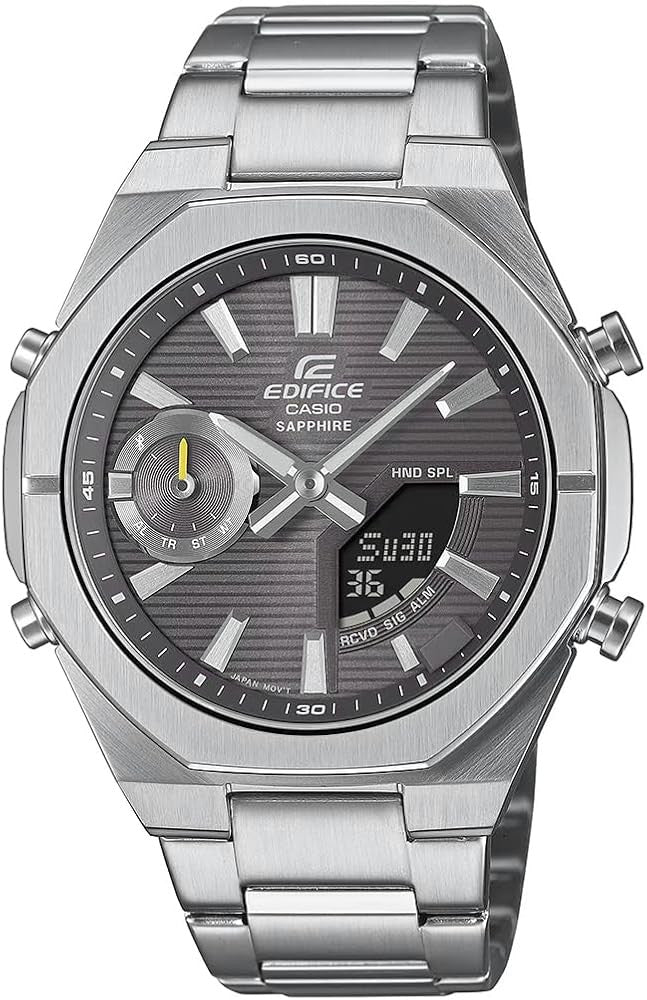 Casio Edifice Men Connected Analog-Digital Watch - Grey Silver | ECB-S10D-8ADF