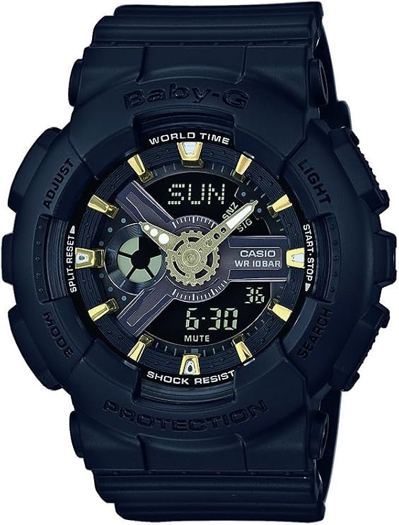 Casio Baby-G Unisex Analog-Digital Watch - Black | BA-110GA-1ADR