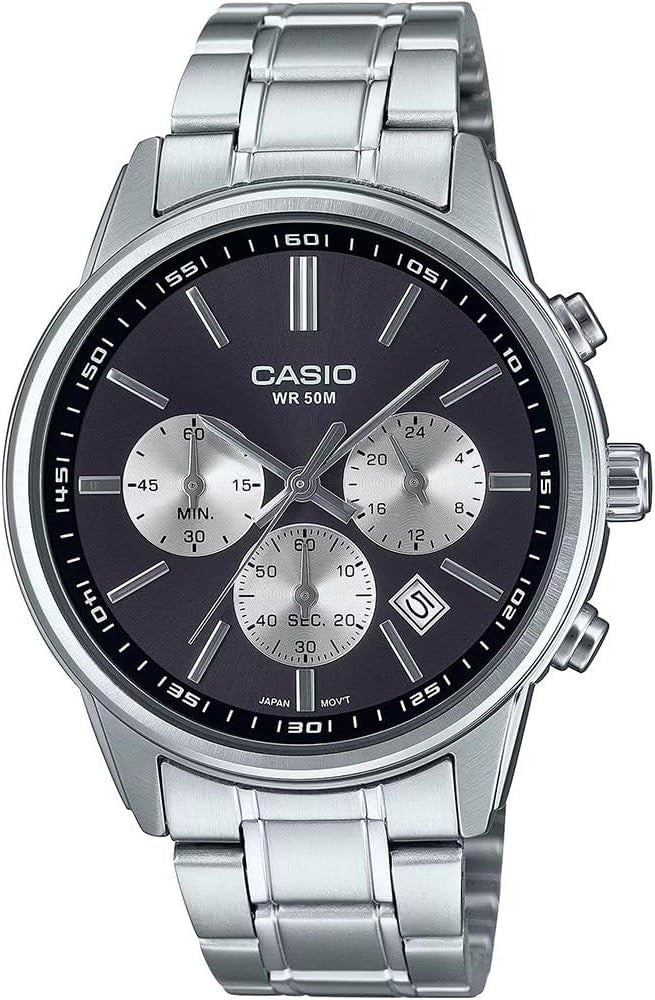 Casio Men 3-Hand Chronograph Watch - Grey / Silver | MTP-E515D-1AVDF
