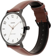 Casio Men 3-Hand Watch - Burgundy / White | MTP-VT03BL-7BDF