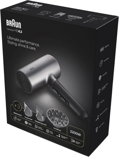 Braun HD4.3 Hair Dryer Electro Grey | BRHD435SDE