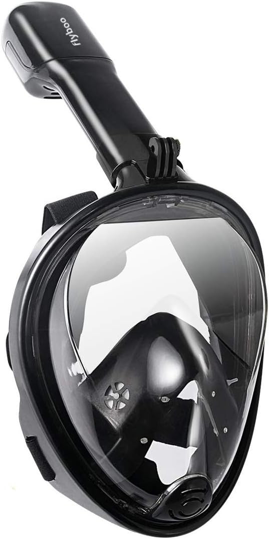 Tinted Full Face Snorkeling Mask with Integrated Snorkel Black | AL1659
