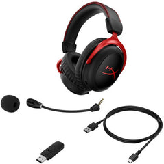 HyperX Cloud II Wireless - Gaming Headset for PC, PS4, Nintendo Switch, Long Lasting Battery Up to 30 Hours, 7.1 Surround Sound, Memory Foam, Detachable Noise Cancelling Microphone with Mic Monitoring