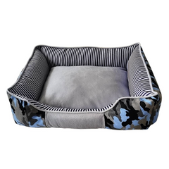 Nobby Comfort Bed Square "Elio" Blue Camouflage | 62824