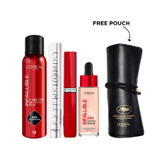 L'Oréal Paris Infaillible Tinted & Locked Look Bundle + Free Pouch At 25% Off