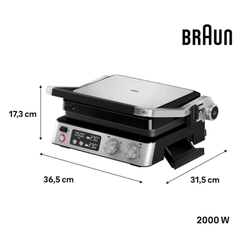 Braun Multi Grill 7 Stainless Steel Contact Grill - Black | 7040