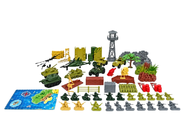 Peng Da Yu Military Equipment 54-Piece Army Playset Box | PD9980