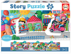 Educa Story Puzzle - 26 قطعة لغز أرضي عملاق 96×16 سم | 18901