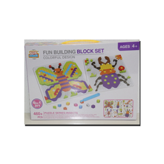 Kidz Corner Fun Building Block Set - 460+ Pieces - Insect Designs | 6608-6
