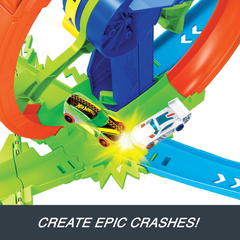 Hot Wheels Launch and Loop Playset & 1:64 Scale Die-Cast Vehicle