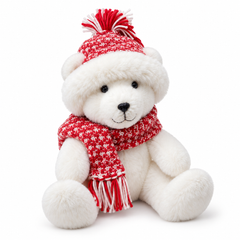 Christmas Snowman Decoration with Red Winter Outfit
