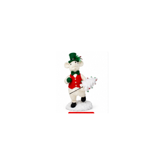Christmas Mouse Figurine with Green Top Hat & Red Vest | 68266098-1A