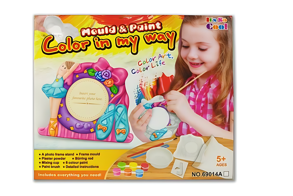 Mould & Paint 'Color in My Way' Ballerina Photo Frame Kit | 69014A