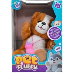 Brown and White Puppy Plush Toy | AL-BL-353