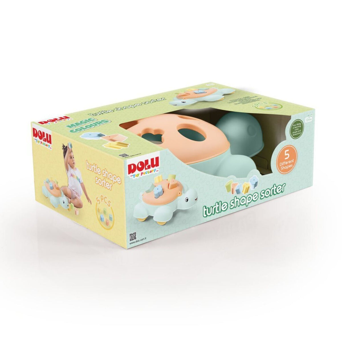 Dolu Turtle Shape Sorter Toy with 5 Shapes | 6116/2