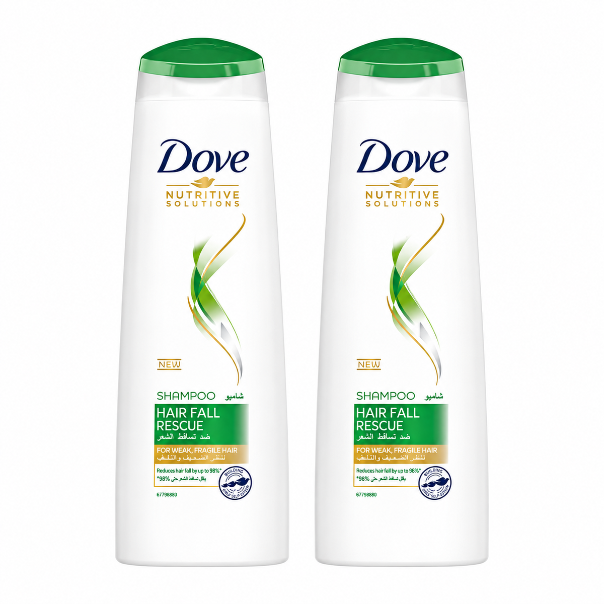 Dove Hair Fall Rescue Shampoo 2 x 400ml | 298663