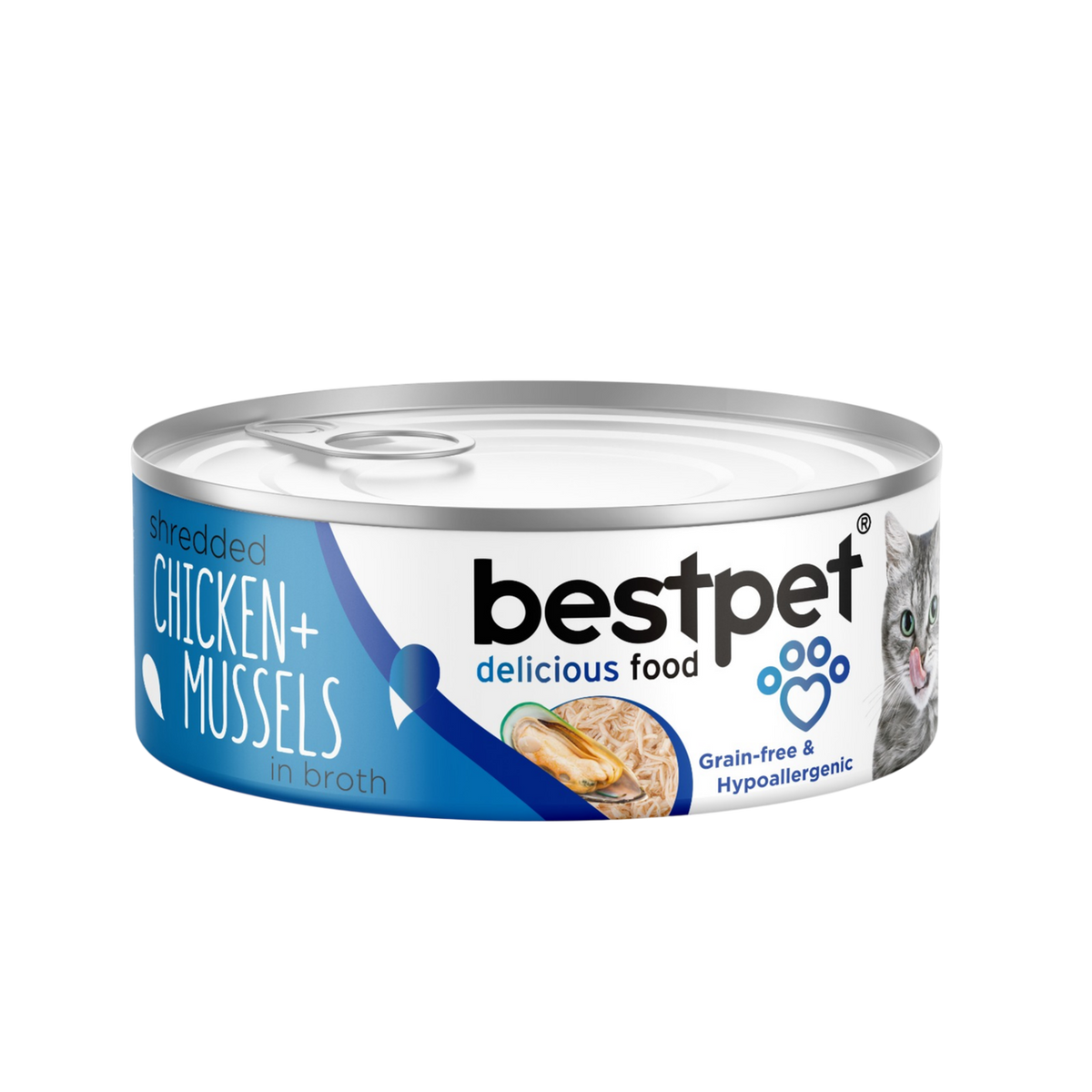 Bestpet Shredded Cat Chicken & Mussel in Broth 70g | P0061