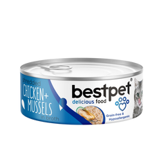 Bestpet Shredded Cat Chicken & Mussel in Broth 70g | P0061