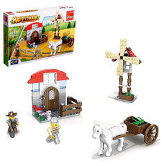 Happy Farm Horse Cart & Stable Building Blocks Set | 0688-1