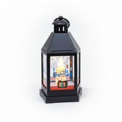 Ramadan LED Lantern with Hanging Stars Design – Black | 7082-26B