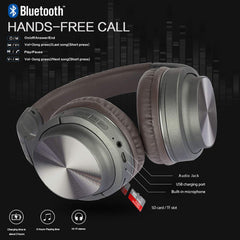 DRUMS Wireless AZ17 Over The Ear Noise Cancellation HD Sound Extra Bass 3D Stereo Bluetooth Headphones with inbuilt mic and Memory Card Drive