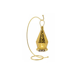 Ramadan Hanging Gold LED Lantern with Star & Moon Cutout Design | 7138-60