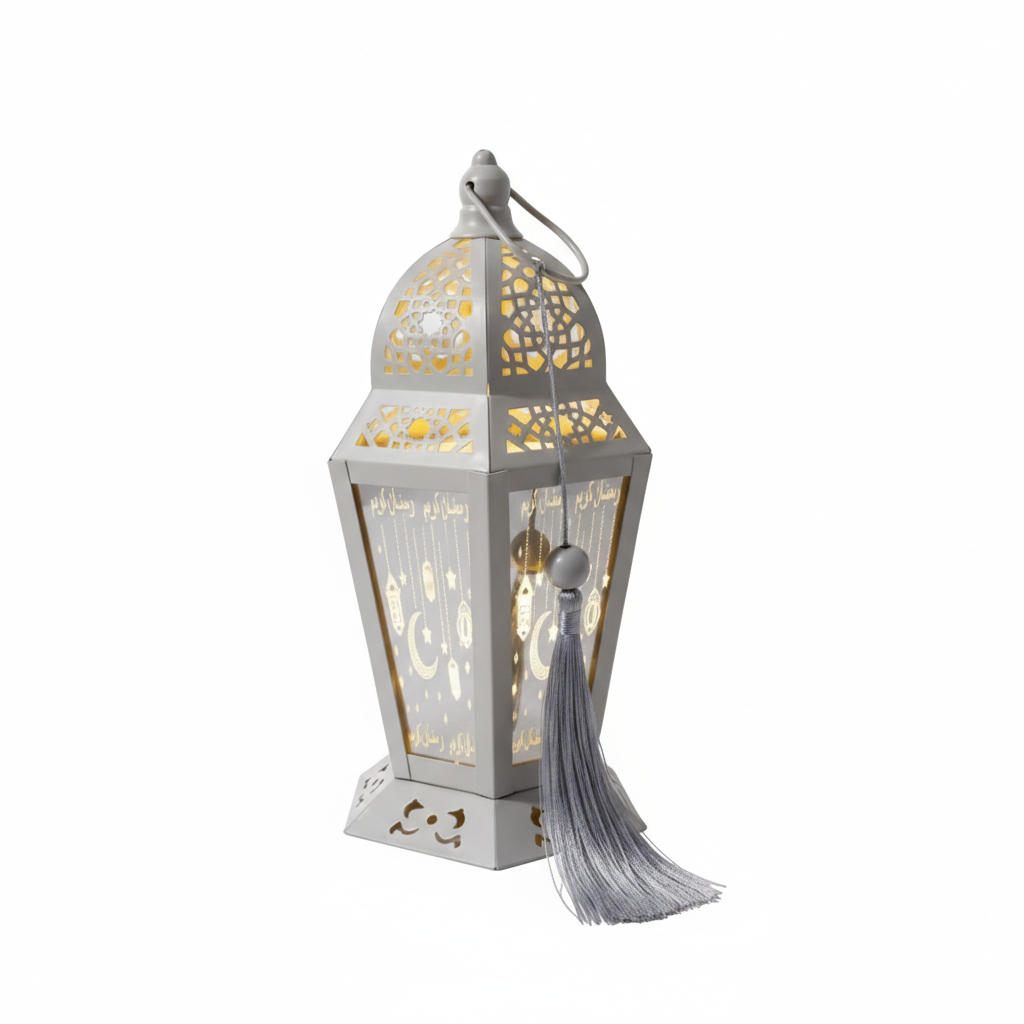 Ramadan Gold Crescent Moon LED Table Candle Holder | 7138-86