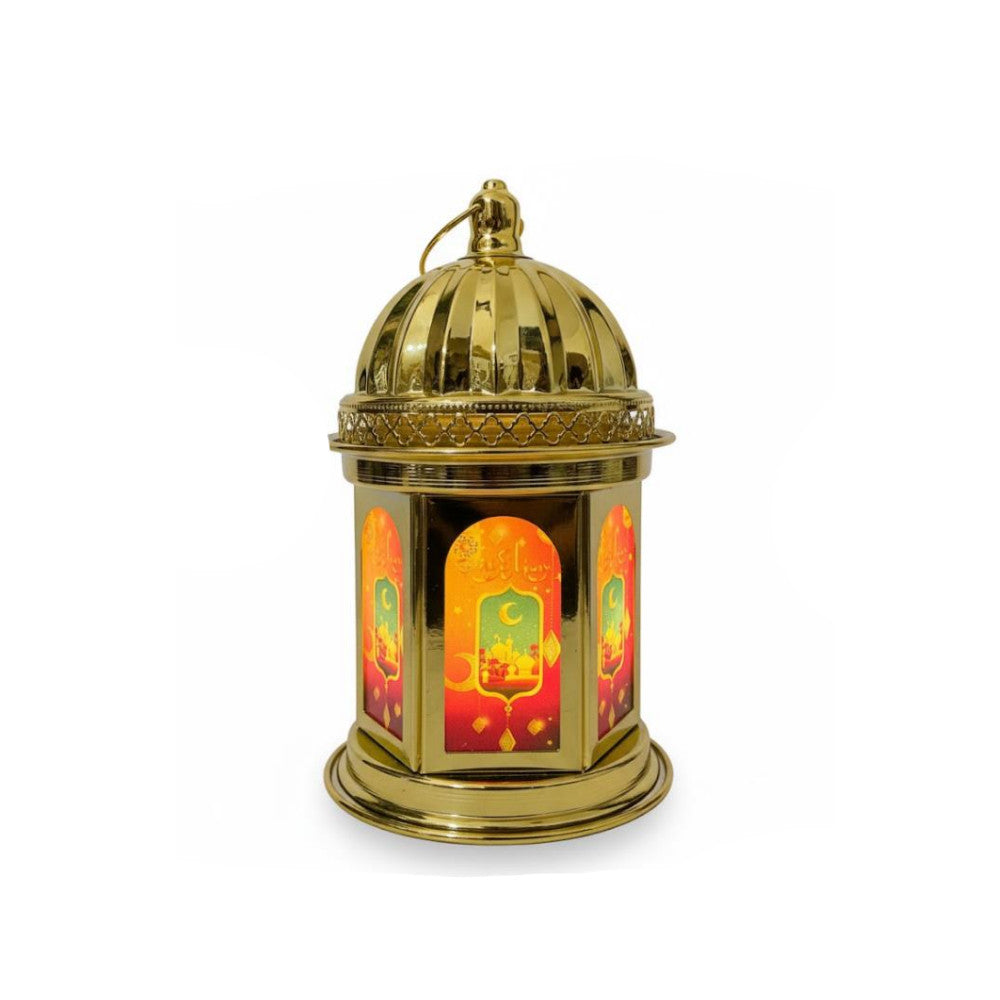 Ramadan Gold Crescent Moon LED Candle Holder Table Decor | 7138-8