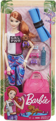 Barbie Fitness Doll with Red Hair, Puppy & 9 Accessories | GJG57