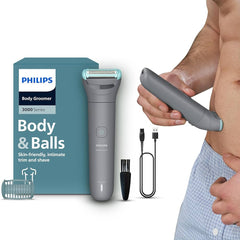 Philips BodyGroom Series 3000 Wet &amp; Dry Cordless Body Groomer - Gentle Skin Protection, 60-Min Runtime, Showerproof | BG3470