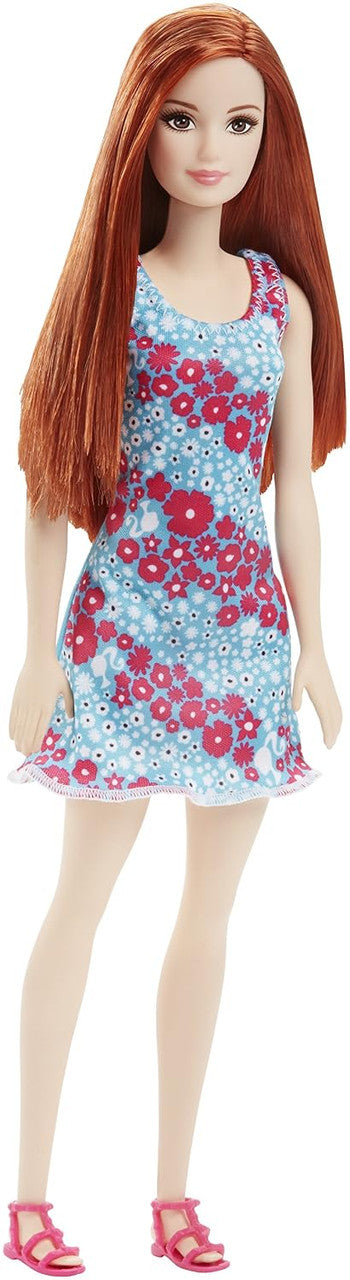 Barbie Entry Doll with Brunette Hair & Blue Graphic Dress | FJF16