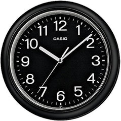 Casio IQ-59 Analog Wall Clock - Black Round Dial | IQ-59-1BDF