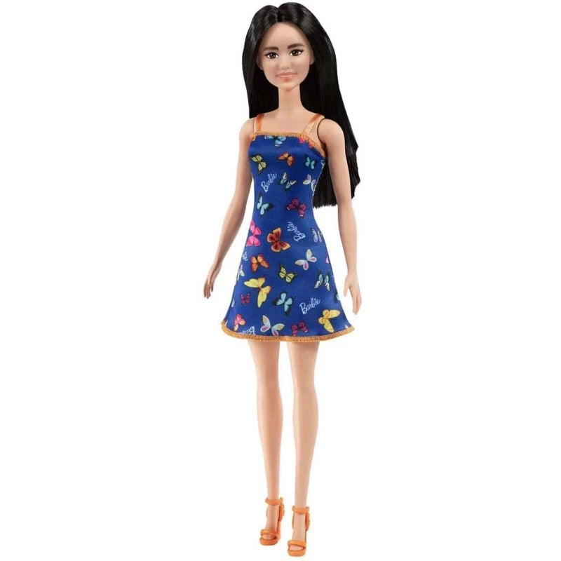 Barbie Entry Doll with Dark Brunette Hair & Blue Butterfly Dress | HBV06