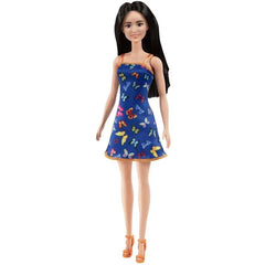 Barbie Entry Doll with Dark Brunette Hair & Blue Butterfly Dress | HBV06