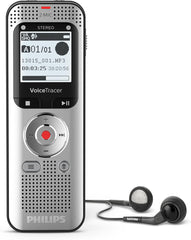 Philips Voice Tracer DVT2050 — Digital Audio Recorder with 8GB Memory, FM Radio & MicroSD Slot