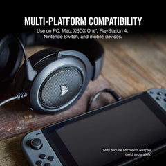 Corsair CA-9011170-NA Hs50 Stereo Gaming Headset, Carbon