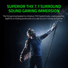Razer Kraken Tournament Edition THX 7.1 Surround Sound Gaming Headset: Retractable Noise Cancelling Mic - USB DAC -  For PC, PS4, PS5, Nintendo Switch, Xbox One, Xbox Series X & S, Mobile – Black - RAZ0402051100R3U1