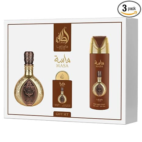 Lattafa Masa Gift Set EDP 100ml + 20ml + Spray 200ml | LTF-MS-SET-100