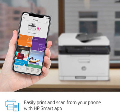 HP Color Laser 179fnw Wireless All in One Laser Printer with Mobile Printing & Built-in Ethernet, Works with Alexa | 4ZB97A | M179FNW