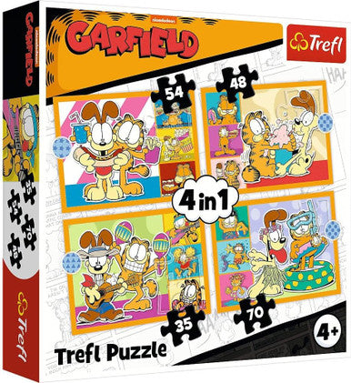 Trefl 4‑in‑1 “Garfield Loves Lasagna” Puzzle | 34673