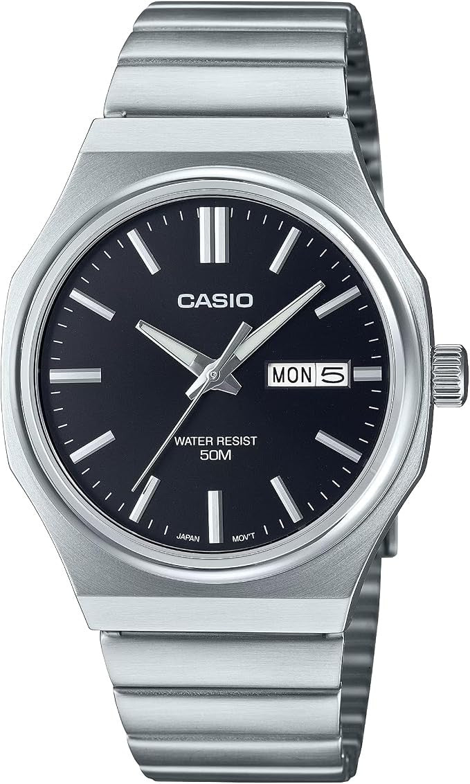 Casio Men 3-Hand Watch - Black / Silver | MTP-E735D-1AVDF