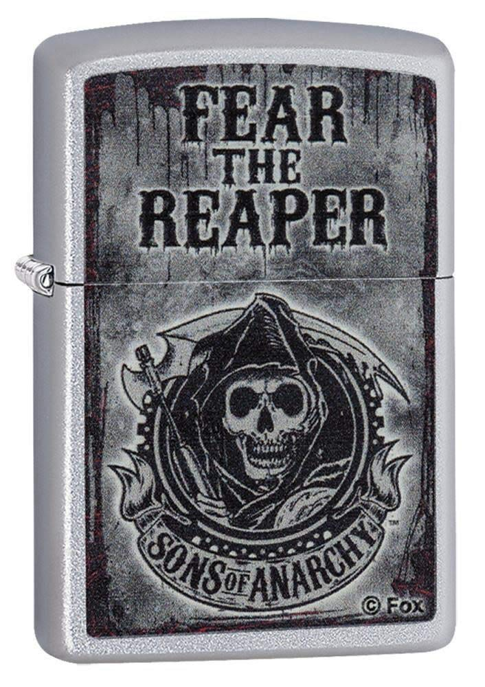 Zippo Sons of Anarchy "Fear the Reaper" Satin Chrome Windproof Lighter | 28502