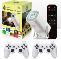 S40 Max Game Projector with 2 Wireless Controllers - 35000+ Games