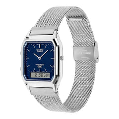 Casio Vintage Analog-Digital Unisex Watch - Blue / Silver | AQ-230EM-2ADF